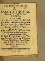 Oracion panegyrica a Sancto Thomas de Aquino, dotor de la iglesia by Juan de Argote y Valdés