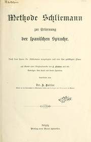 Cover of: Methode Schliemann zur Erlernung der spanischen Sprache ... by Adolf Keller