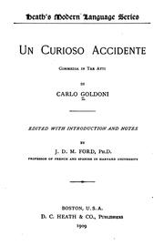 Cover of: Un curioso accidente: Commedia in Tre Atti
