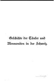 Cover of: Abriss der Geschichte der Mennoniten by Cornelius H. Wedel