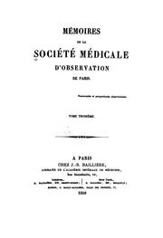 Cover of: Mémoires by Société médicale d 'observation de Paris