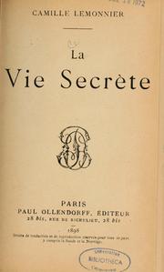 Cover of: La vie secrète by Camille Lemonnier