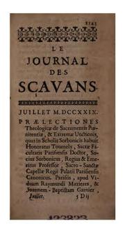 Cover of: Journal des savants by Académie des inscriptions & belles -lettres (France ), Institut de France
