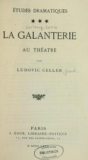 Cover of: La galanterie au théâtre