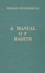 Cover of: A Manual of Hadith