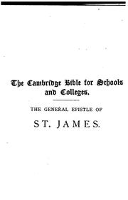 Cover of: The General Epistle of St. James: With Notes and Introduction