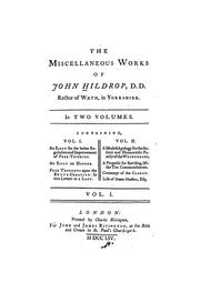 Cover of: The Miscellaneous Works of John Hildrop