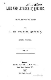 Life and letters of Berlioz by Hector Berlioz