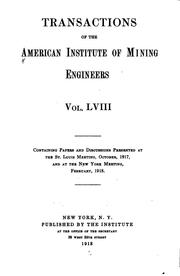 Cover of: Transactions by Penzance Natural History and Antiquarian Society, American Institute of Mining, Metallurgical , and Petroleum Engineers , Metallurgical Society of AIME, Society of Mining Engineers of AIME ., Society for Mining , Metallurgy, and Exploration (U.S.).