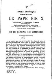 Cover of: Lettre encyclique de notre saint-père le pape Pie x à tous les patriarches, primats, archevêques ...