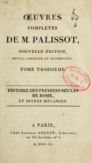 Cover of: Oeuvres de M. Palissot by Charles Palissot de Montenoy