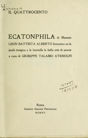 Cover of: Ecatonphila by Leon Battista Alberti