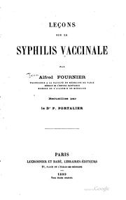 Leçons sur la syphilis vaccinale by Alfred Fournier