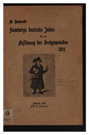 Cover of: Hamburgs deutsche Juden bis zur Auflösung der Dreigemeinden, 1811.