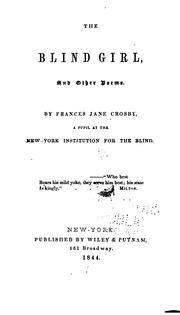 Cover of: The Blind Girl, and Other Poems by Fanny Crosby