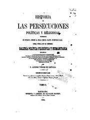 Cover of: Historia de las persecuciones políticas y religiosas