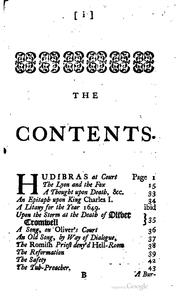 Cover of: The posthumous works of Mr Samuel Butler, (Author of Hudibras)