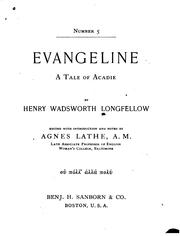 Cover of: Evangeline, a tale of Acadie by Henry Wadsworth Longfellow