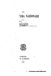 Cover of: La letteratura nazionale: prolusione e prime lezioni orali by Ferdinando Ranalli