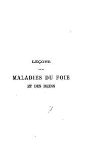 Cover of: lecons sur les maladies du foie by Jean-Martin Charcot