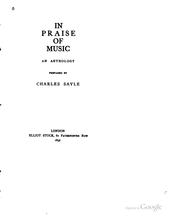 Cover of: In Praise of Music: An Anthology