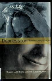 Cover of: Depression: what you need to know