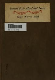Cover of: Sonnets of the head and heart by Joseph Warren Beach