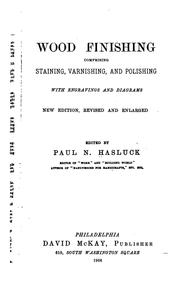 Cover of: Wood finishing by Paul N. Hasluck