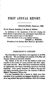 Cover of: Annual Report of the Indiana State Board of Agriculture by Indiana State Board of Agriculture