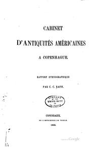 Cover of: Cabinet d'antiquités américaines à Copenhague. by Carl Christian Rafn