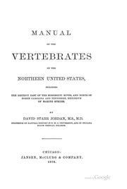 Cover of: Manual of the vertebrates of the northern United States by David Starr Jordan