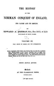 Cover of: The History of the Norman Conquest of England: Its Causes and Its Results by Edward Augustus Freeman