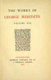 Cover of: The works of George Meredith. by George Meredith