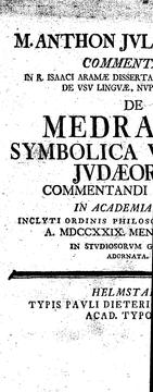 Cover of: M. Anthon Julii von der Hardt commentatio in R. Isaaci Aramæ dissertationem rabbinicam de usu linguæ, nuper editam de medrasch, symbolica veterum Judæorum commentandi ratione by Anton Julius von der Hardt