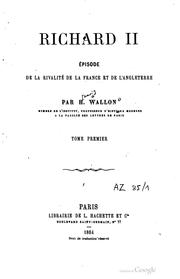 Cover of: Richard II by Henri Alexandre Wallon