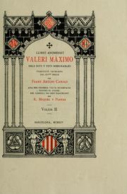 Cover of: Llibre anomenat Valeri Màximo dels dits y fets memorables