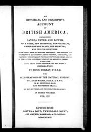 Cover of: An historical and descriptive account of British America by Murray, Hugh