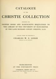 Cover of: Catalogue of the Christie collection | Manchester University Library. Christie collection.