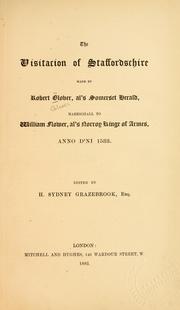 Cover of: The Visitacion of Staffordschire made by Robert Glover, al