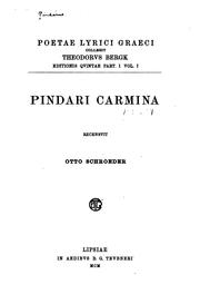 Cover of: Pindari Carmina