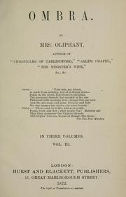 Cover of: Ombra by Margaret Oliphant