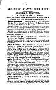 Cover of: The first part of Jacobs and Döring's Latin reader: adapted to Andrews and Stoddard's Latin grammar