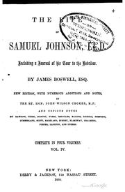 Cover of: The life of Samuel Johnson, LL. D. | James Boswell