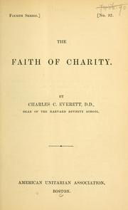 Cover of: The faith of charity