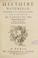 Cover of: Histoire naturelle, générale et particulière, avec la description du Cabinet du roy