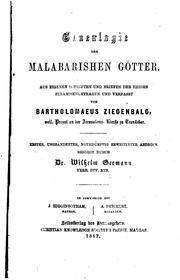 Cover of: Genealogie der malabarishen [!] götter. by Bartholomaeus Ziegenbalg
