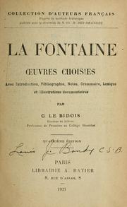 Cover of: Oeuvres choisies: avec introduction
