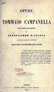 Cover of: Opere: scelte, ordinate ed annotate da Alessandro D'Ancona, e precedute da un discorso del medesimo sulla vita e le dottrine dell'autore