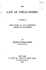 Cover of: The law of field-sports.