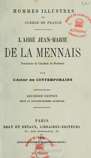 L'Abbé Jean-Marie de Lamennais, fondateur de l'Institut de Ploërmel by Auteur des Contemporains